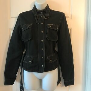 Calvin Klein Jeans Black Canvas Military Field Jacket